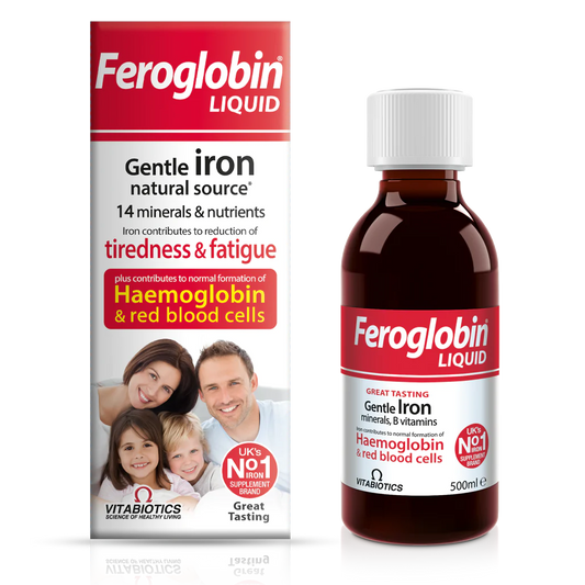 فيتابيوتيكس فيروجلوبين ب12 حديد سائل، منشط لبناء الدم مع مركب معدني وفيتامين ب 200 مل