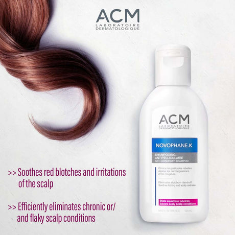 ACM Novophane K Anti-Dandruff Shampoo For Severe Scaly Scalp 125ml