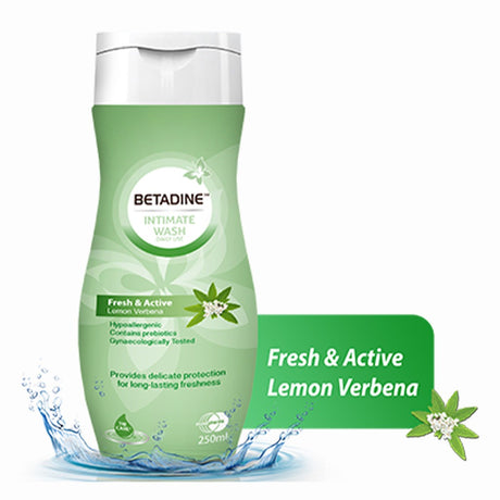 Betadine Daily Use Feminine Intimate Wash, Fresh & Active Lemon Verbena 250ml