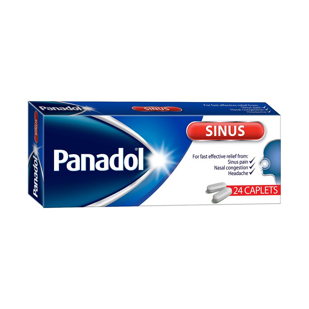 Panadol Sinus Caplet For Sinus Pain, Nasal Congestion & Headache, Pack of 24's