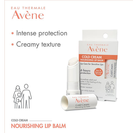 Avene Cold Cream Nourishing Lip Balm For Dry & Chapped Lips 4g