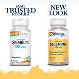 Solaray Selenium 200 mcg VegCapsules For Immune Support & Thyroid Function 90’s