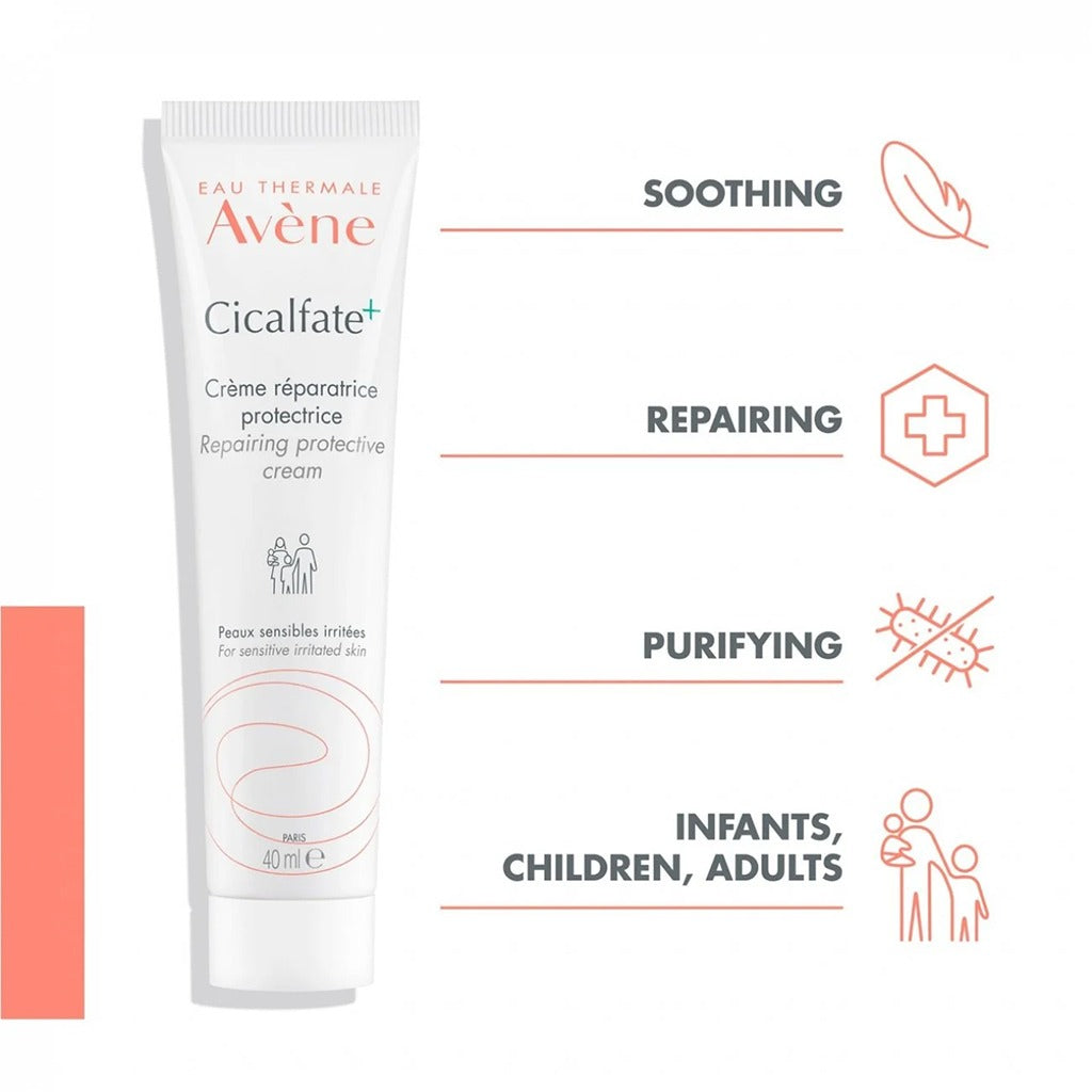 Avene Cicalfate+ Repairing Protective Cream For Sensitive Skin Prone To Irritation 40ml