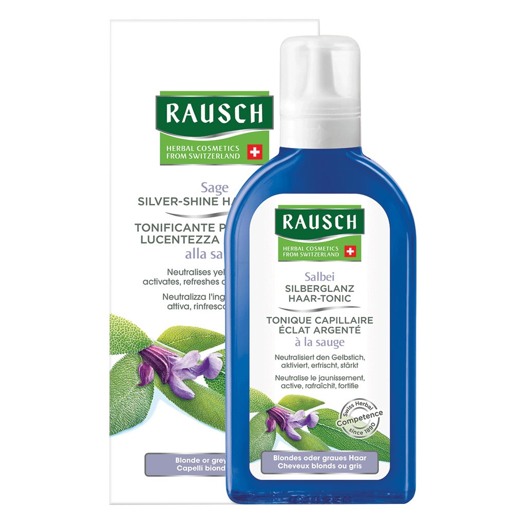 Rausch Swiss Sage Silver Shine Hair Tonic For Blonde or Grey Hair 200 mL