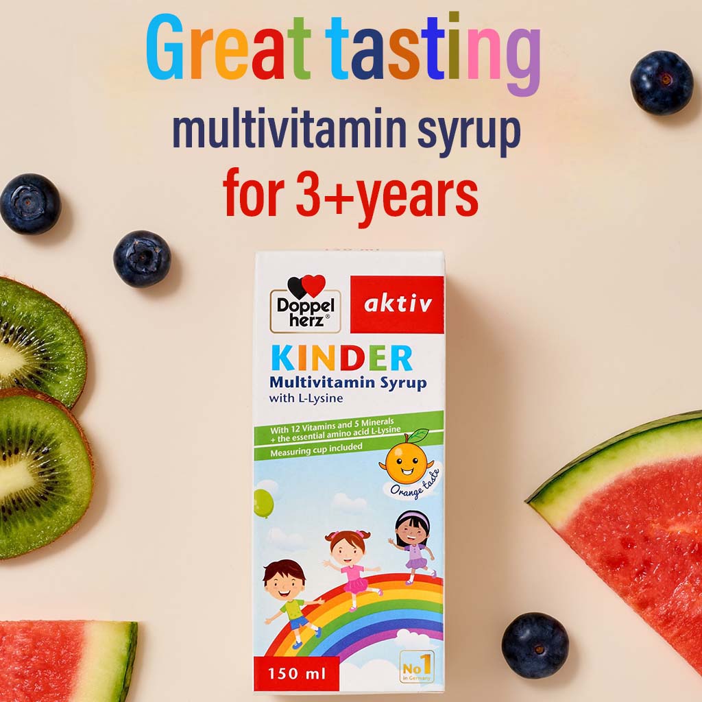 Doppelherz aktiv Kinder Multivitamin Syrup With L-Lysine 150ml