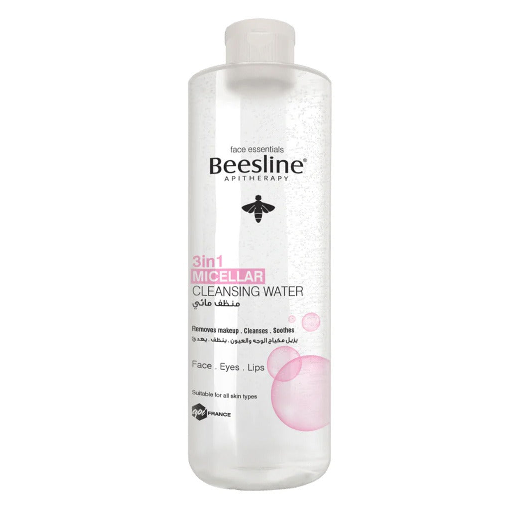 Beesline 3-In-1 Fragrance Free Micellar Cleansing Water for Face, Eyes & Lips 400ml