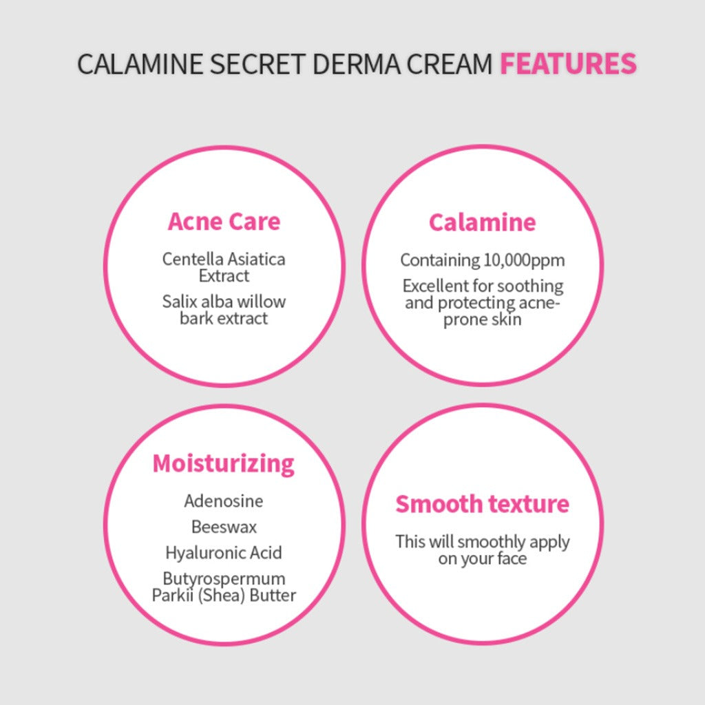 K-Secret Calamine Derma Secret Pink Solution Cream For Sensitive Skin 50ml