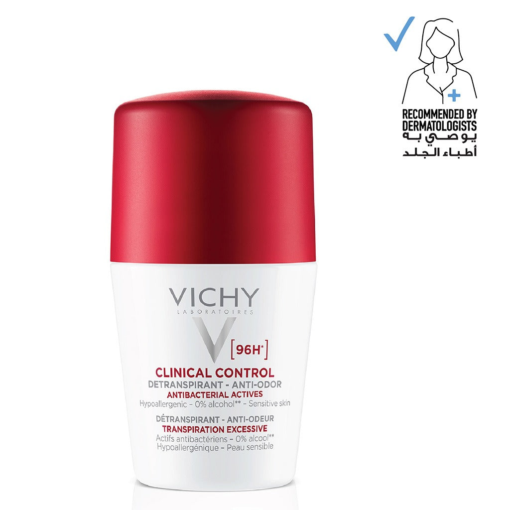 Vichy 96 Hour Clinical Control Dry Touch Anti-Odour Deodorant Roll-On For Women 50ml