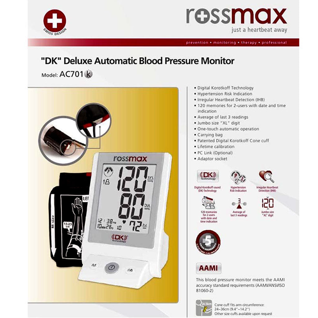 Rossmax AC701K Automatic Blood Pressure Monitor