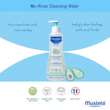 Mustela Baby No-Rinse Cleansing Water For Face & Diaper Area 300ml