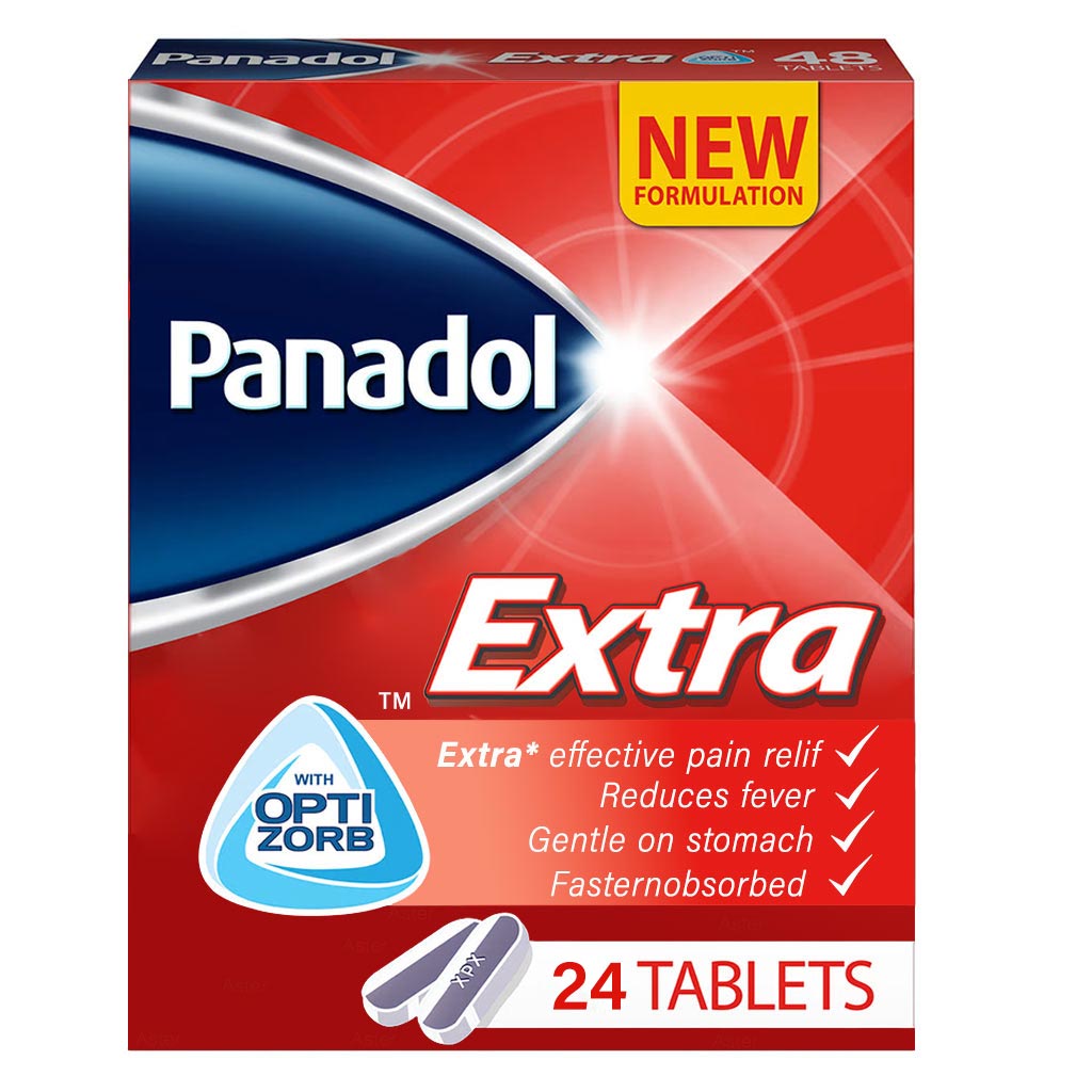 Panadol Extra Optizorb Tablets For Fever And Pain Relief, Pack of 24's