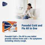 Panadol Cold & Flu All In One Tablets For Cough, Cold & Flu Symptoms, Pack of 24's