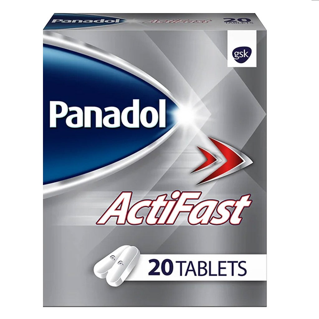 Panadol Actifast Paracetamol 500mg Tablets For Fever And Pain Relief, Pack of 20's