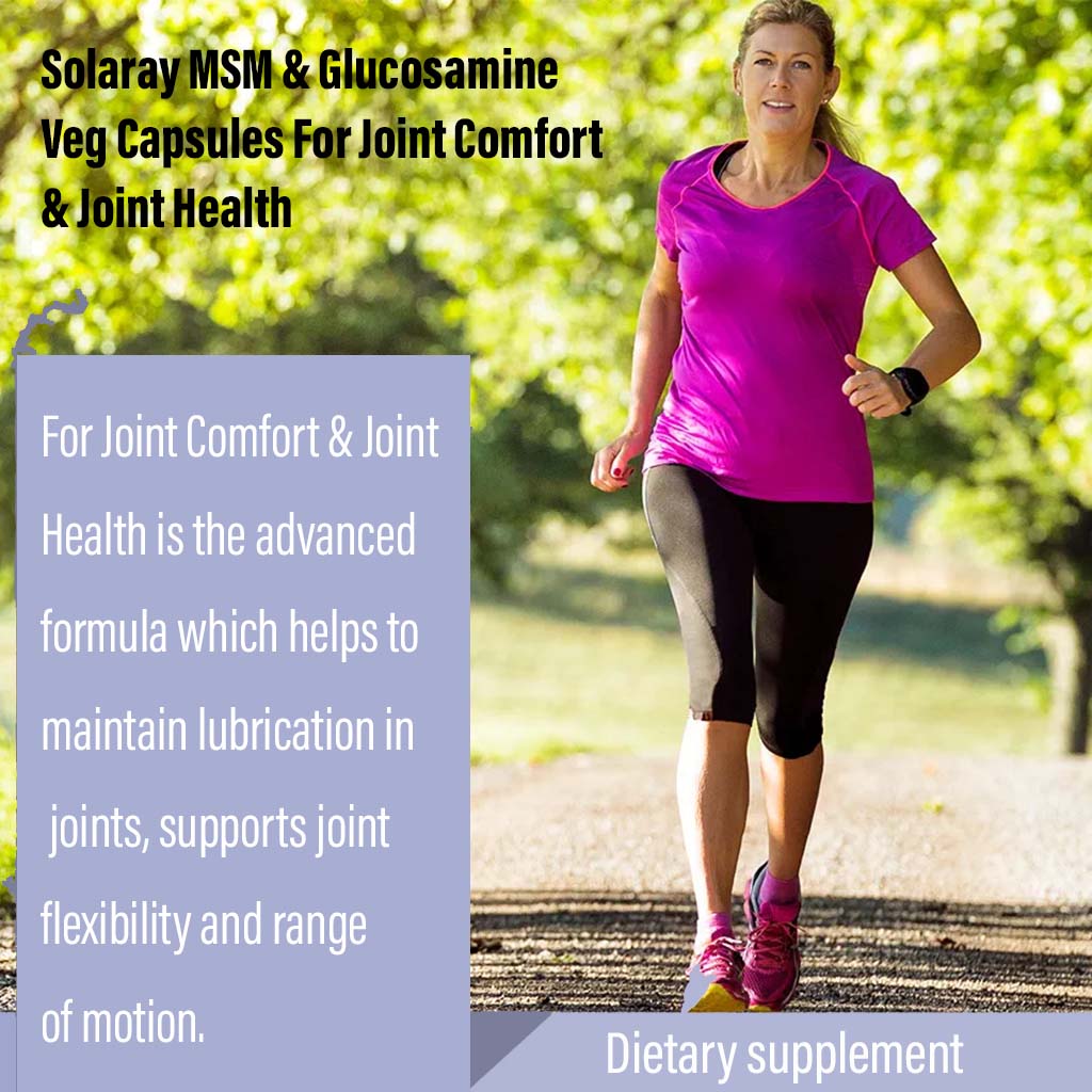 Solaray MSM & Glucosamine Veg Capsules For Joint Comfort & Joint Health 90's