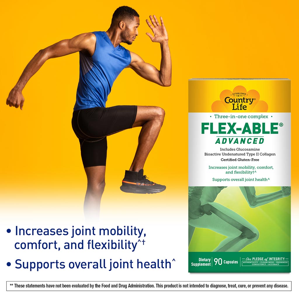 Country Life Flexable Advanced Capsules With Glucosamine For Joint Health, Pack of 90's