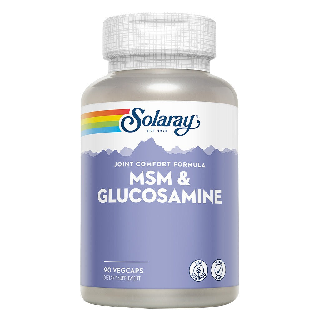 Solaray MSM & Glucosamine Veg Capsules For Joint Comfort & Joint Health 90's