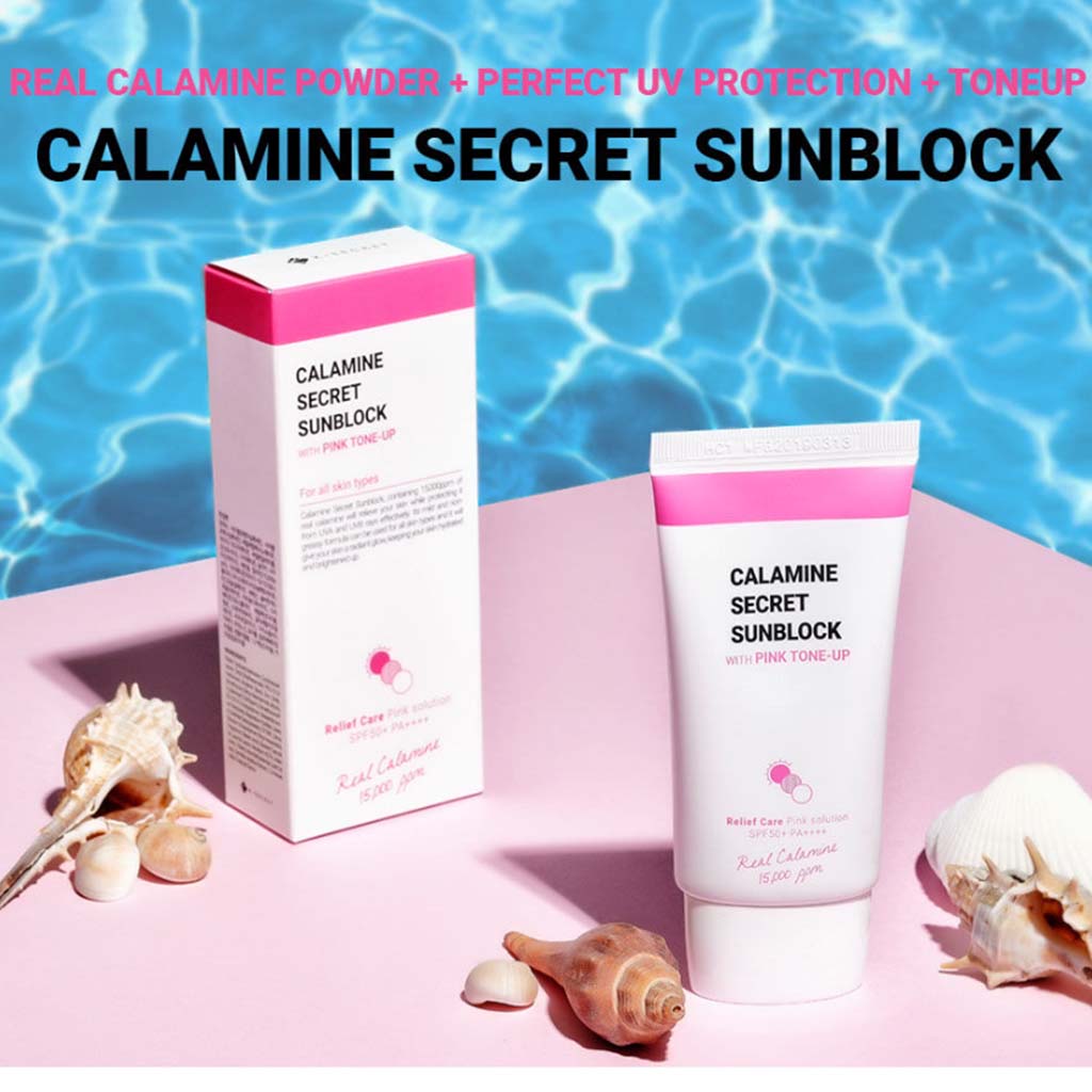 K-Secret Calamine Secret Sunblock With Pink Tone-Up SPF 50+ & PA++++ 50ml