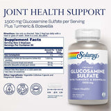 Solaray® Glucosamine Sulfate 1500 mg with Turmeric & Boswellia Veg Capsules 120's