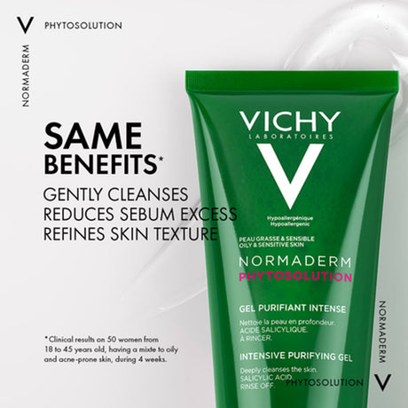 Vichy Normaderm Phytosolution Intensive Purifying Gel For Blemish Prone Skin With Salicylic Acid 200ml