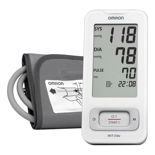 جهاز قياس ضغط الدم الأوتوماتيكي الرقمي من معهد ماساتشوستس للتكنولوجيا (MIT Elite) من أومرون