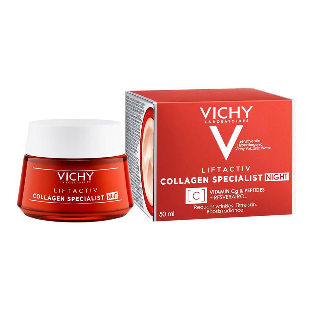 Vichy Liftactiv Collagen Specialist Anti-Aging & Brightening Face Moisturizing Night Cream 50ml