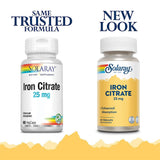 Solaray® Iron Citrate 25 mg Veg Capsules 60's