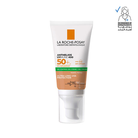 لاروش بوساي أنثيليوس UVMune 400 SPF 50+ كريم جل ملون للتحكم في الزيت 50 مل