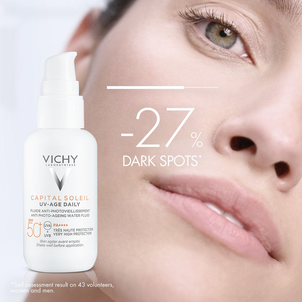 Vichy Capital Soleil UV-Age Daily SPF50+ PA++++ Anti Ageing Fluid Sunscreen With Niacinamide 40ml