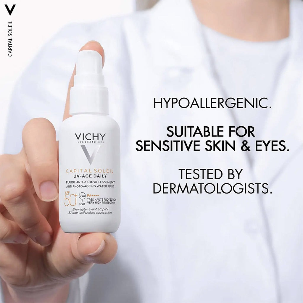 Vichy Capital Soleil UV-Age Daily SPF50+ PA++++ Anti Ageing Fluid Sunscreen With Niacinamide 40ml