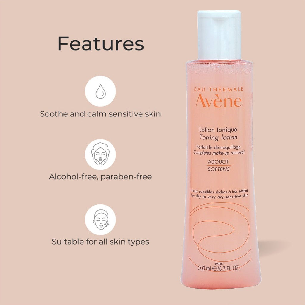 Avene Gentle Toner Lotion For Dry Skin & Sensitive Skin 200ml