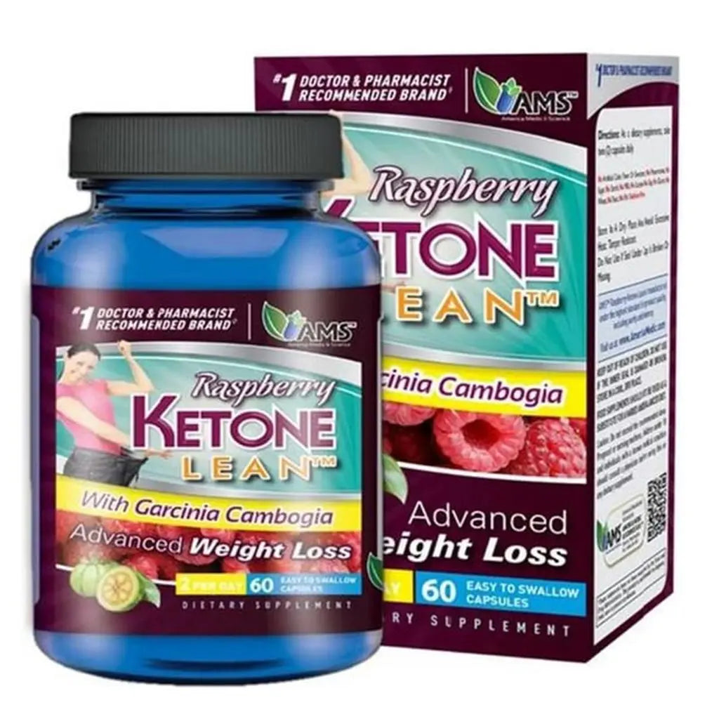 AMS Raspberry Ketone Lean Capsules, Weight Loss Supplement With Garcinia  Cambogia, Pack of 60's