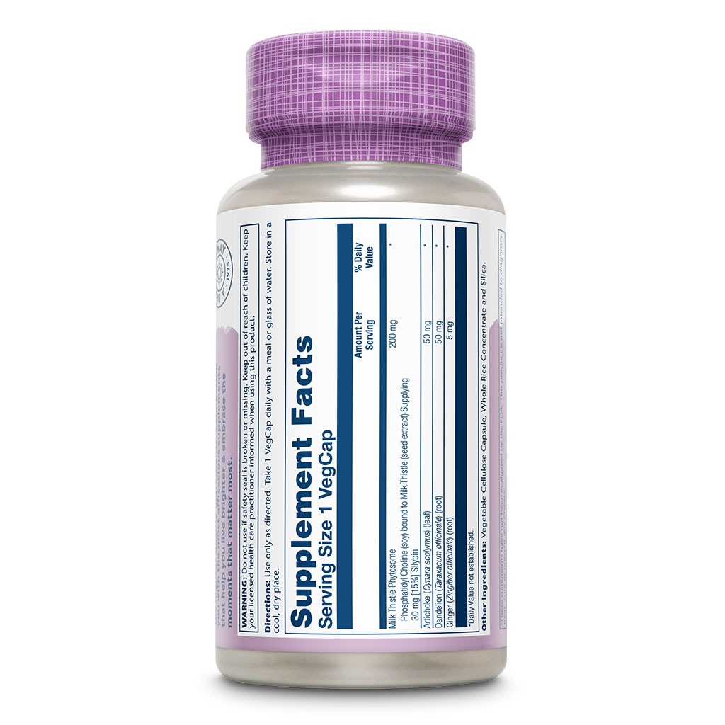 Solaray Milk Thistle Phytosome With Artichoke & Dandelion VegCapsules For Liver Support 60’s