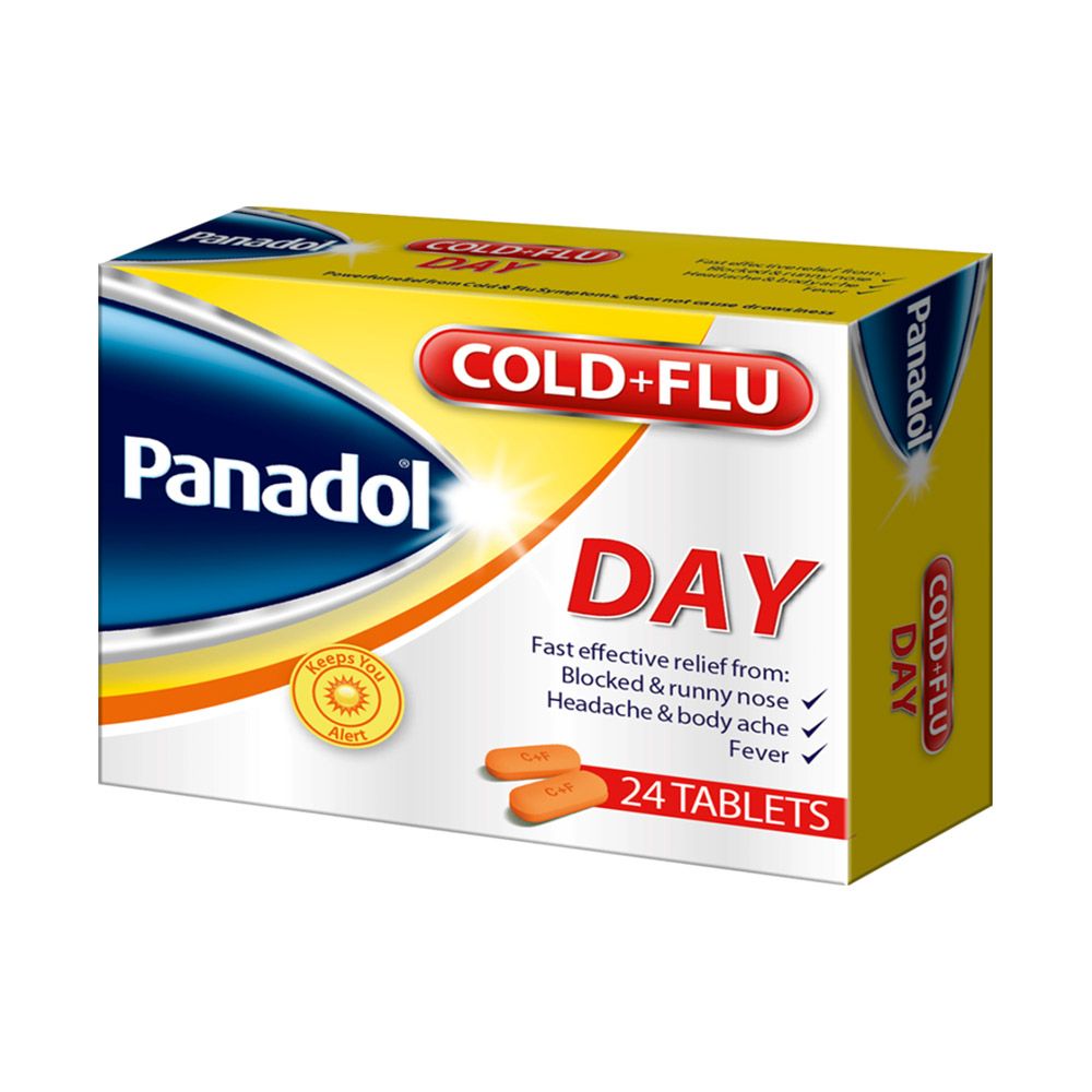 Panadol Cold & Flu Day For Fever, Cold & Flu Symptoms, Pack of 24's