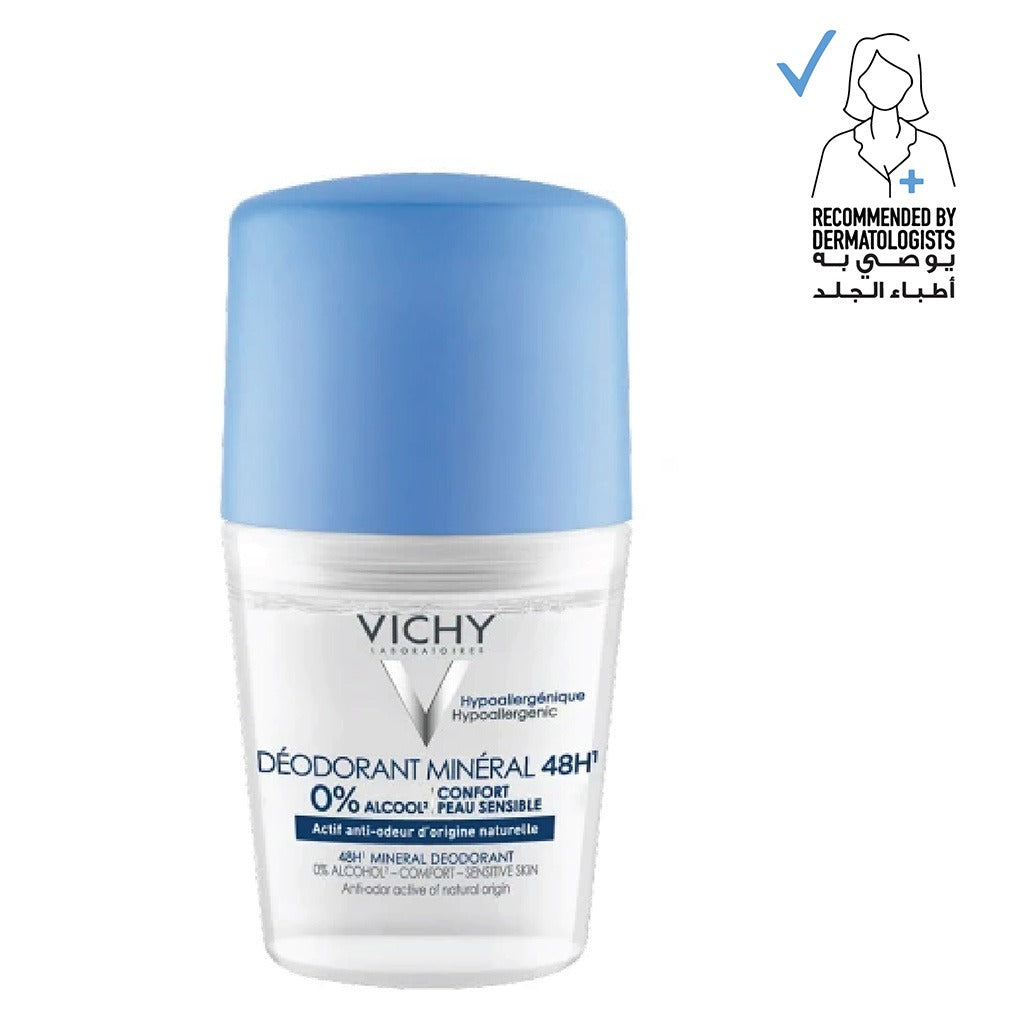 Vichy 48 Hours Anti-Odour Aluminum Free Mineral Deodorant Roll-On 50ml