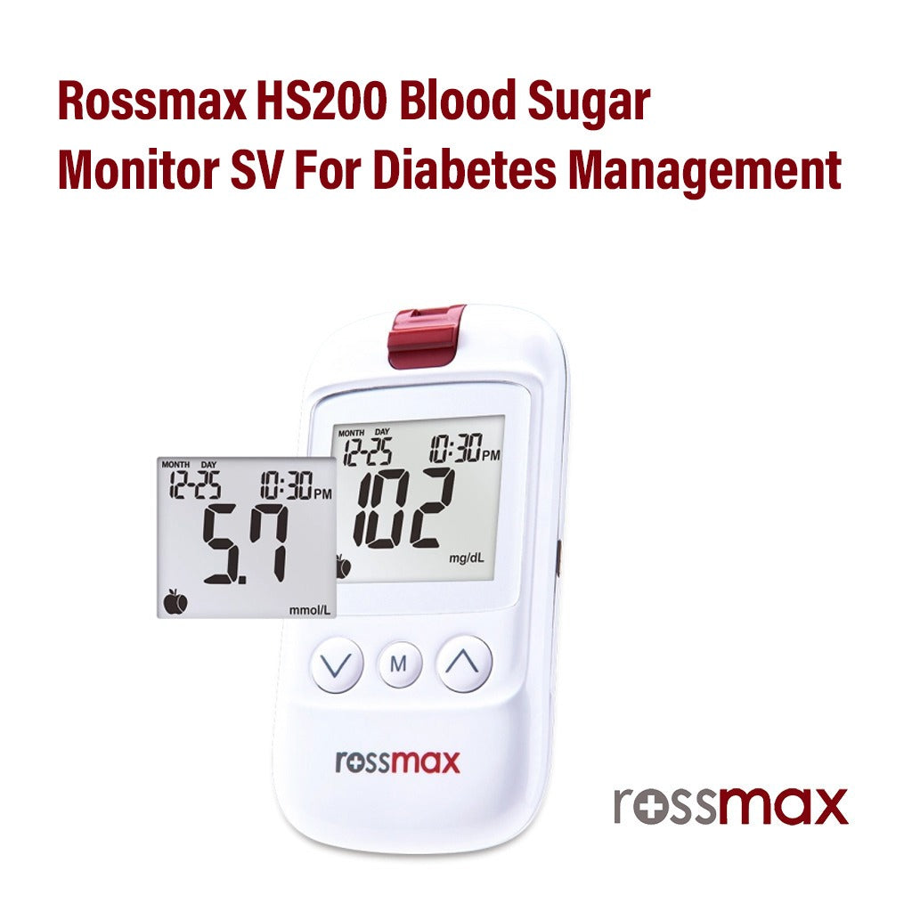 Rossmax HS200 Blood Sugar Monitor Model SV For Diabetes Management