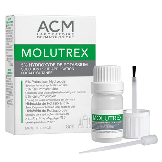 ACM Molutrex 5% محلول موضعي من هيدروكسيد البوتاسيوم للمليساء المعدية 3 مل