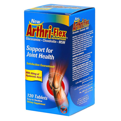 قرص 21st Century Arthri-Flex Advantage مع MSM والجلوكوزامين والكوندرويتين وحمض الهيالورونيك، لصحة المفاصل، عبوة من 120 قرصًا