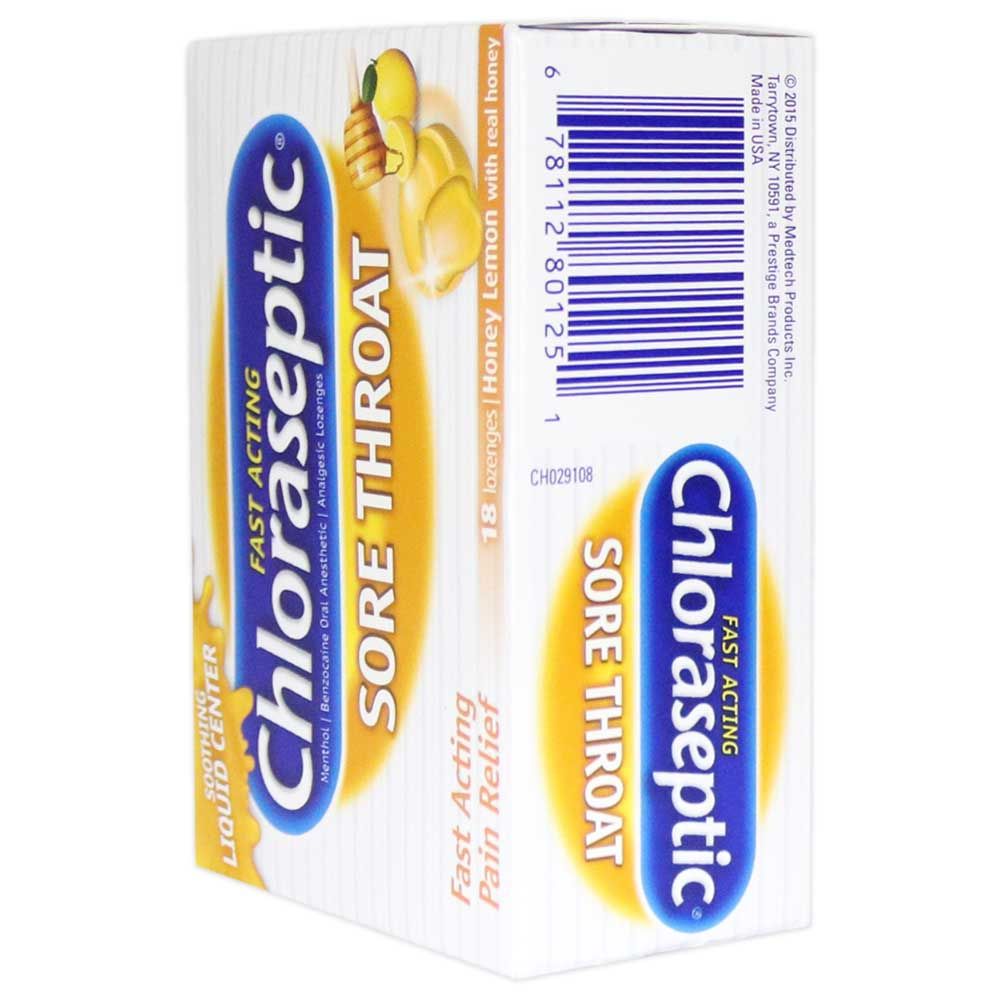 Chloraseptic Honey Lemon Liquid Center Lozenges 18's