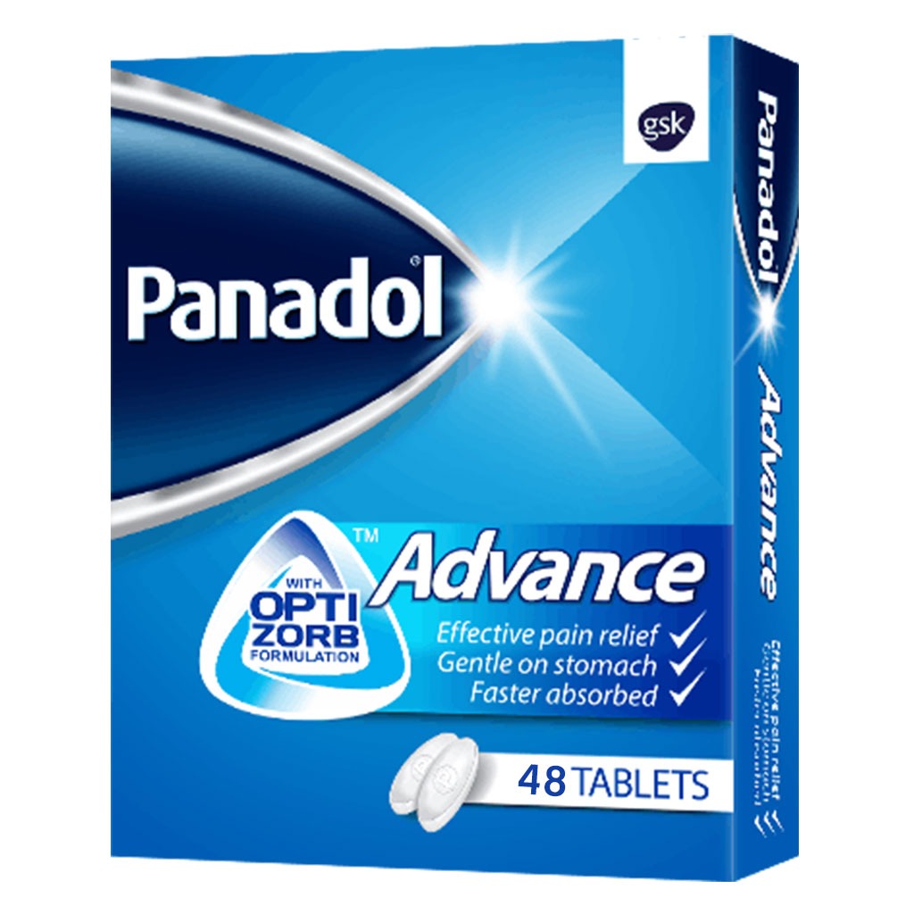 Panadol Advance Paracetamol 500mg Tablets For Fever And Pain Relief, Pack of 48's