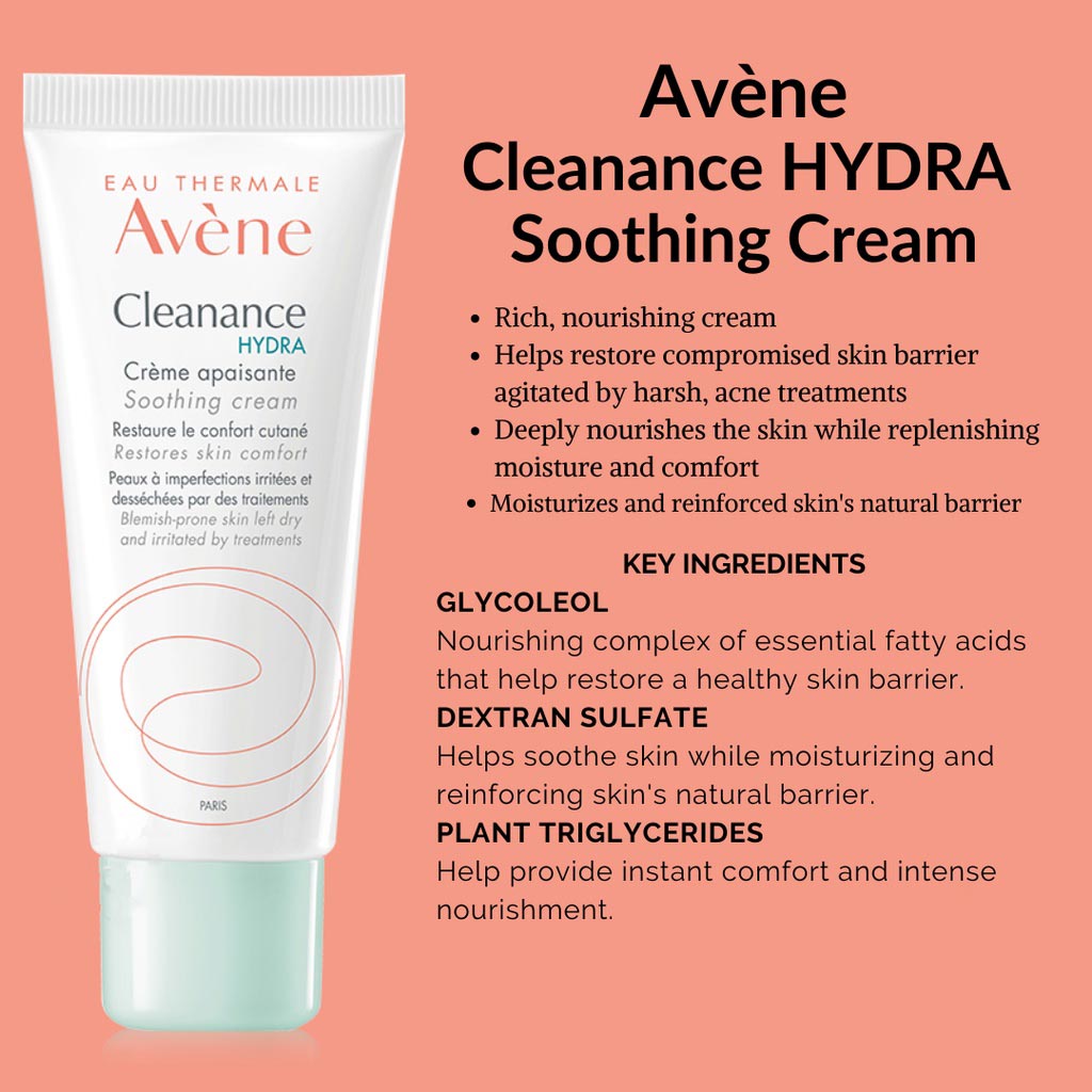 Avene Cleanance Hydra Soothing Cream For Blemish Prone & Acne Prone Skin 40ml