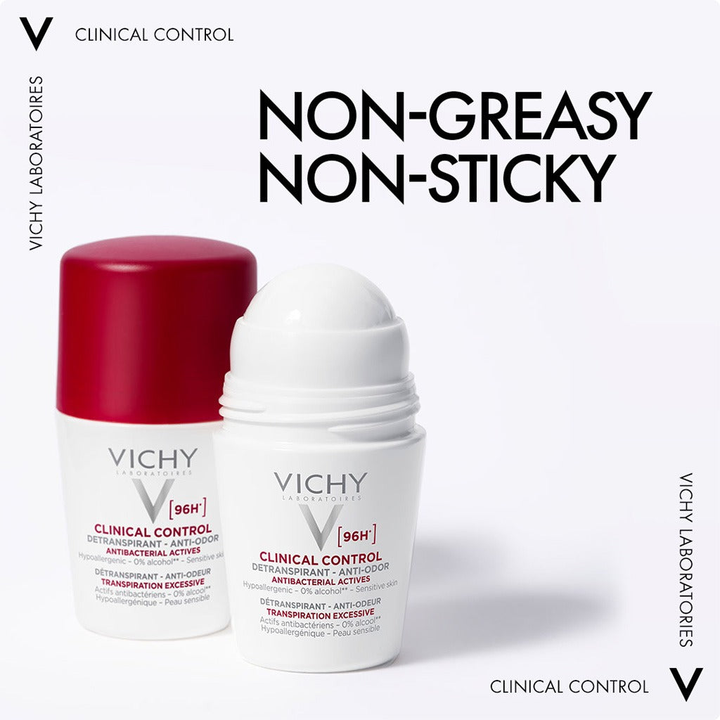 Vichy 96 Hour Clinical Control Dry Touch Anti-Odour Deodorant Roll-On For Women 50ml