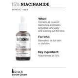 LaCabine Monoactives 15% Niacinamide Hydrating Serum Cream For Blemishes & Marks 30ml