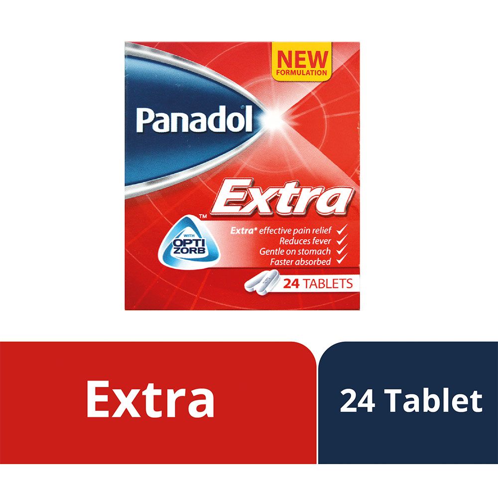 Panadol Extra Optizorb Tablets For Fever And Pain Relief, Pack of 24's