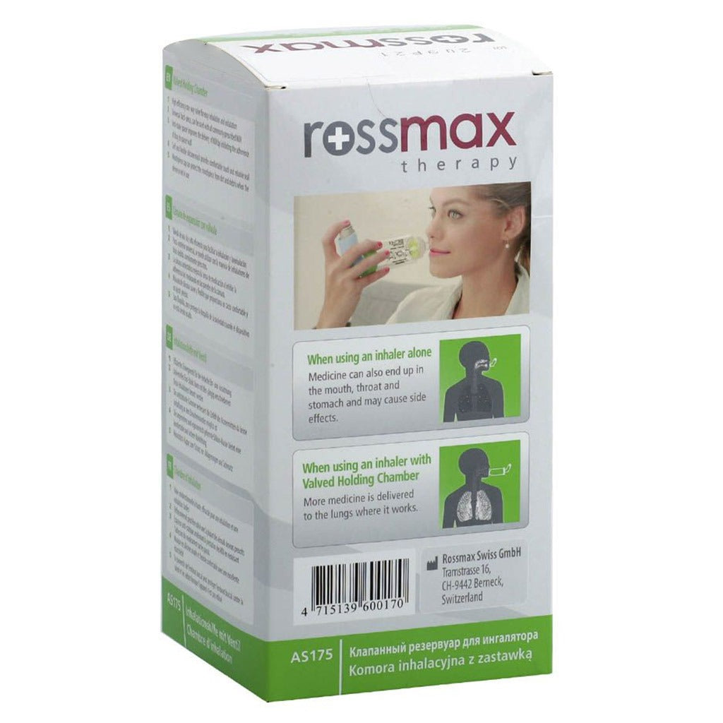 Rossmax AS175 Adult Aero Spacer Mask With Valved Holding Chamber