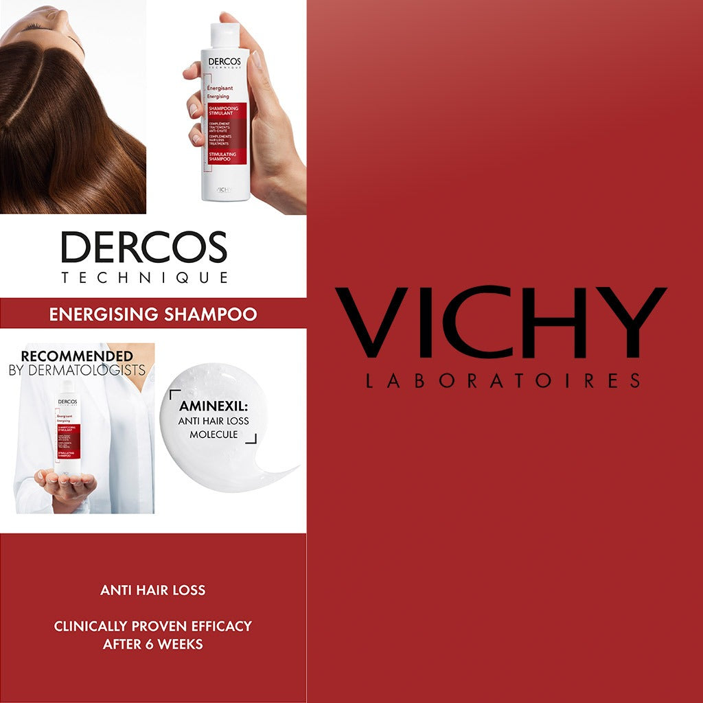 Vichy Dercos Energising & Stimulating Anti Hair Fall Shampoo With Aminexil 200ml