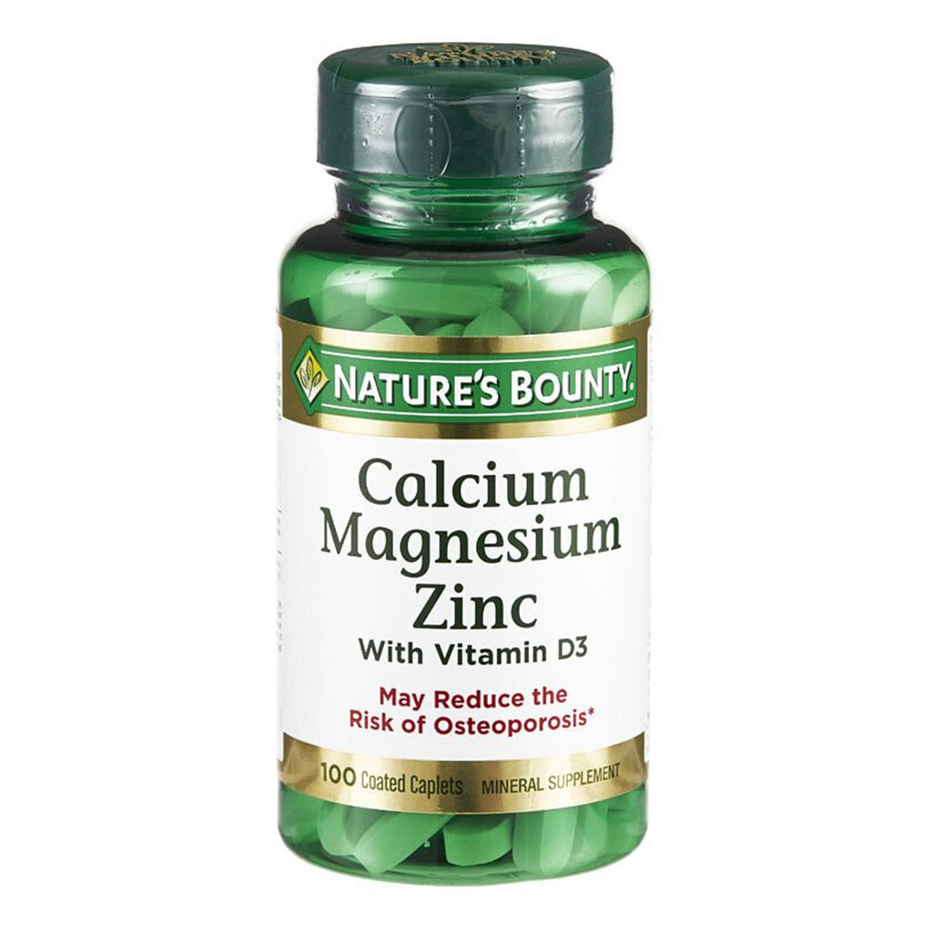 Nature's Bounty Calcium Magnesium Zinc with Vitamin D3 Caplets 100's