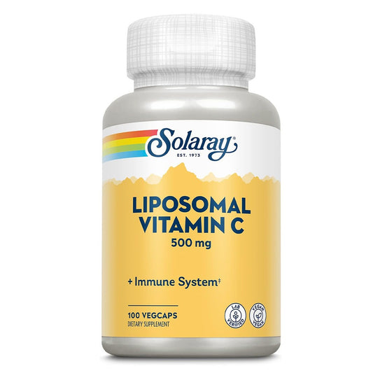 كبسولات نباتية Solaray Liposomal فيتامين C 500 ملغ لنظام المناعة الصحي، عبوة من 100 كبسولة