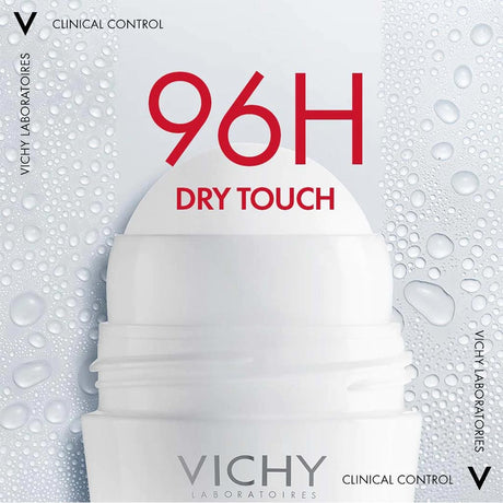 Vichy 96 Hour Clinical Control Dry Touch Anti-Odour Deodorant Roll-On For Women 50ml