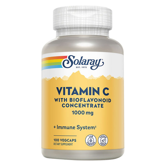 Solaray® فيتامين C مع تركيز البيوفلافونويد 1000 مجم كبسولات نباتية 100 كبسولة
