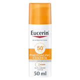 كريم الحماية من الشمس Eucerin Sun SPF 50+ Sun Creme Tinted CC متوسط ​​مضاد للشيخوخة 50 مل